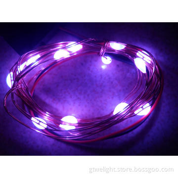 Copper Strape Light LEDs Power by Button Batteries